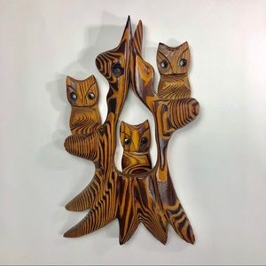 Decorative wood carved Owl 🦉 wall hanger